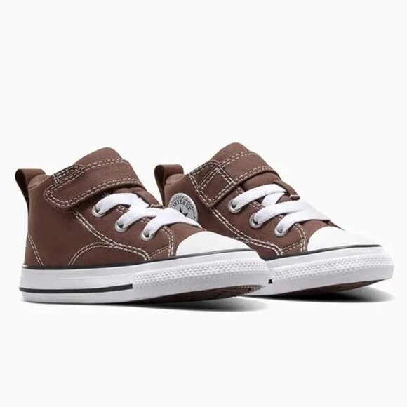 CONVERSE Kids Malden Street Chuck Taylor All Star Mid Baby Shoe, Size 5C Brown - Picture 6 of 8